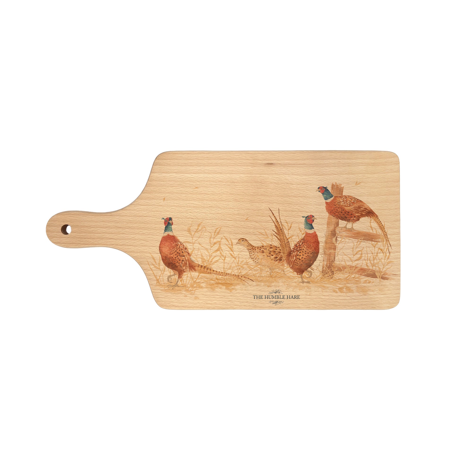 Pheasants in the field, chopping board gift