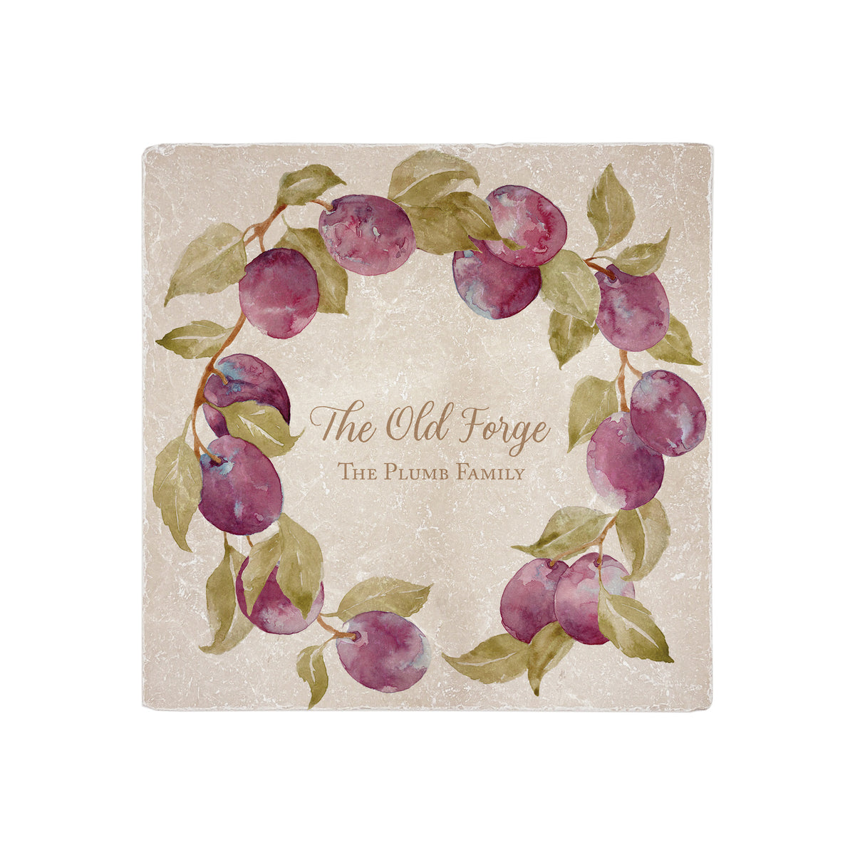 wreath design personalisation options, showing names, house name, phrase and text colour options. 