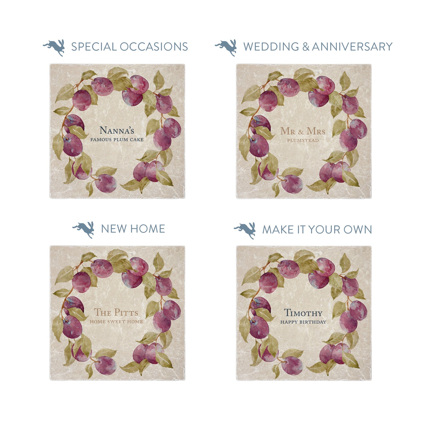 personalised text examples, making your platter truly yours.  