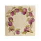 A large square marble placemat, featuring a vintage watercolour plum wreath design.