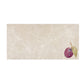 A cream marble 20x40cm wall tile with a minimalistic watercolour plum design.