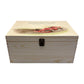 Wooden box with a decorative lid featuring illustrations of a Race Car on a track, perfect for Dad, Son, Brother and Grandad, "Gone Racing" Perfect funeral memory keepsake box, for storing ashes, order of service, flowers. capturing your loved ones favourite hobby