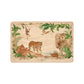 Rainforest design featuring an elephant, Tiger, gibbon, snake, orangutan and tortoise. perfect chopping board gift. 