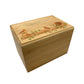 A beautifully crafted solid Bamboo wooden urn, personalised and finished with a soft watercolour design of Robins on a shelf sat on pots, when Robins appear a loved one is near. Thoughtfully made for either display or burial, this personalised urn can be customised to create a meaningful memorial. Perfect for holding ashes of a loved one or a beloved pet, it serves as a comforting tribute and keepsake. 