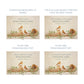 Wooden box with a decorative lid featuring animal illustrations on a wooden background. Perfect funeral memory keepsake box, for storing ashes, order of service, flowers, pictures. 