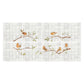 Countryside landscape marble mural creating a statement kitchen feature, Robins on Branches. Watercolour animals on wall tiles. 