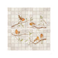 Countryside landscape marble mural creating a statement kitchen feature, Robins on Branches. Watercolour animals on wall tiles. 