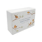 A beautifully crafted solid wooden urn, finished in white with a soft watercolour design of Robins on Branches,  Thoughtfully made for either display or burial, this personalised urn can be customised to create a meaningful memorial. Perfect for holding ashes of a loved one or a beloved pet, it serves as a comforting tribute and keepsake.