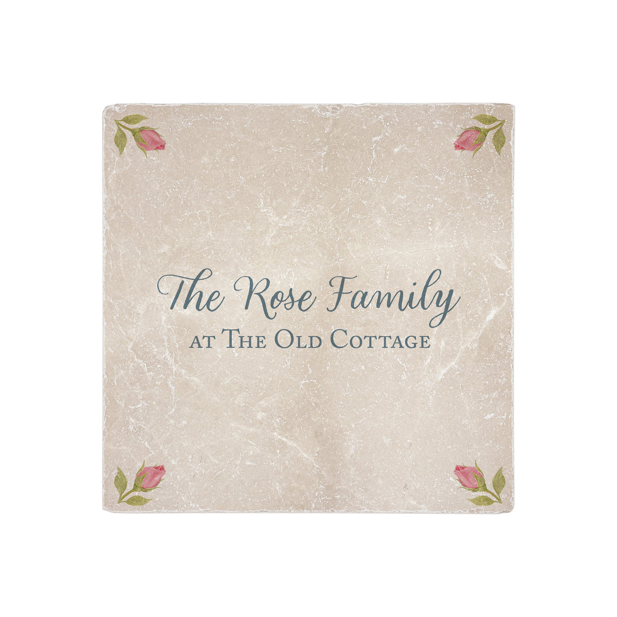 Rose Design personalisation options, showing names, house name, phrase and text colour options. 