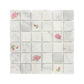 Watercolour roses and rose hips shown across individual mosaic pieces.