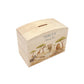 handmade watercolour baby money box gift for new baby nursery décor safari themed