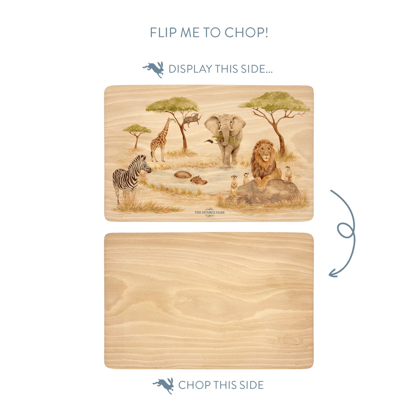 Safari animals chopping board