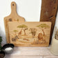 Safari animals chopping board