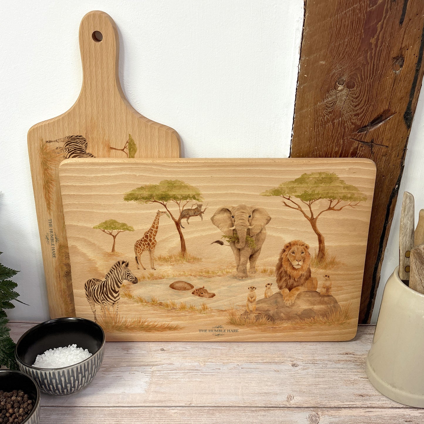 Safari animals chopping board