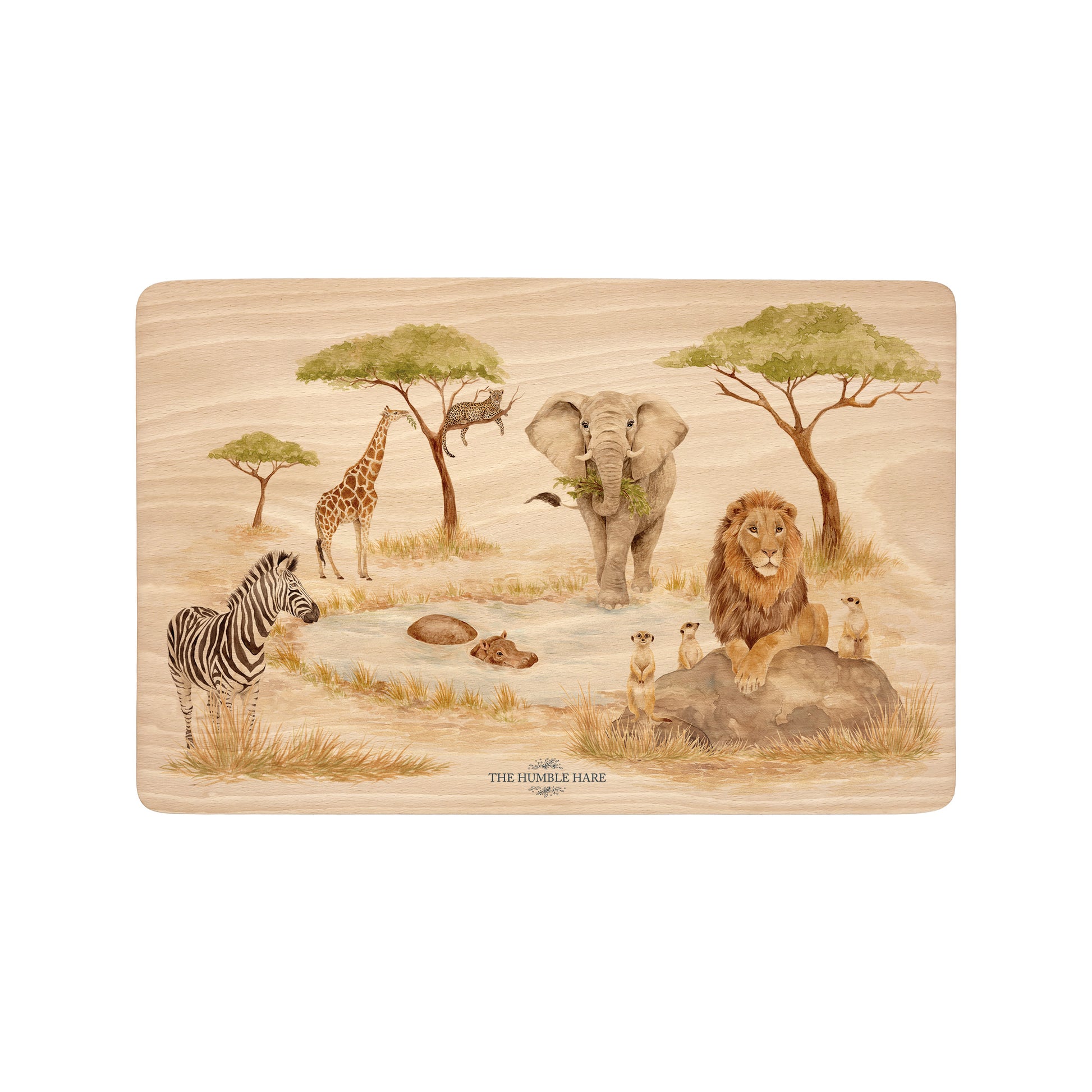 Safari animals chopping board