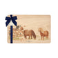 Shetlands playing in the field, featuring on our wooden chopping boards 