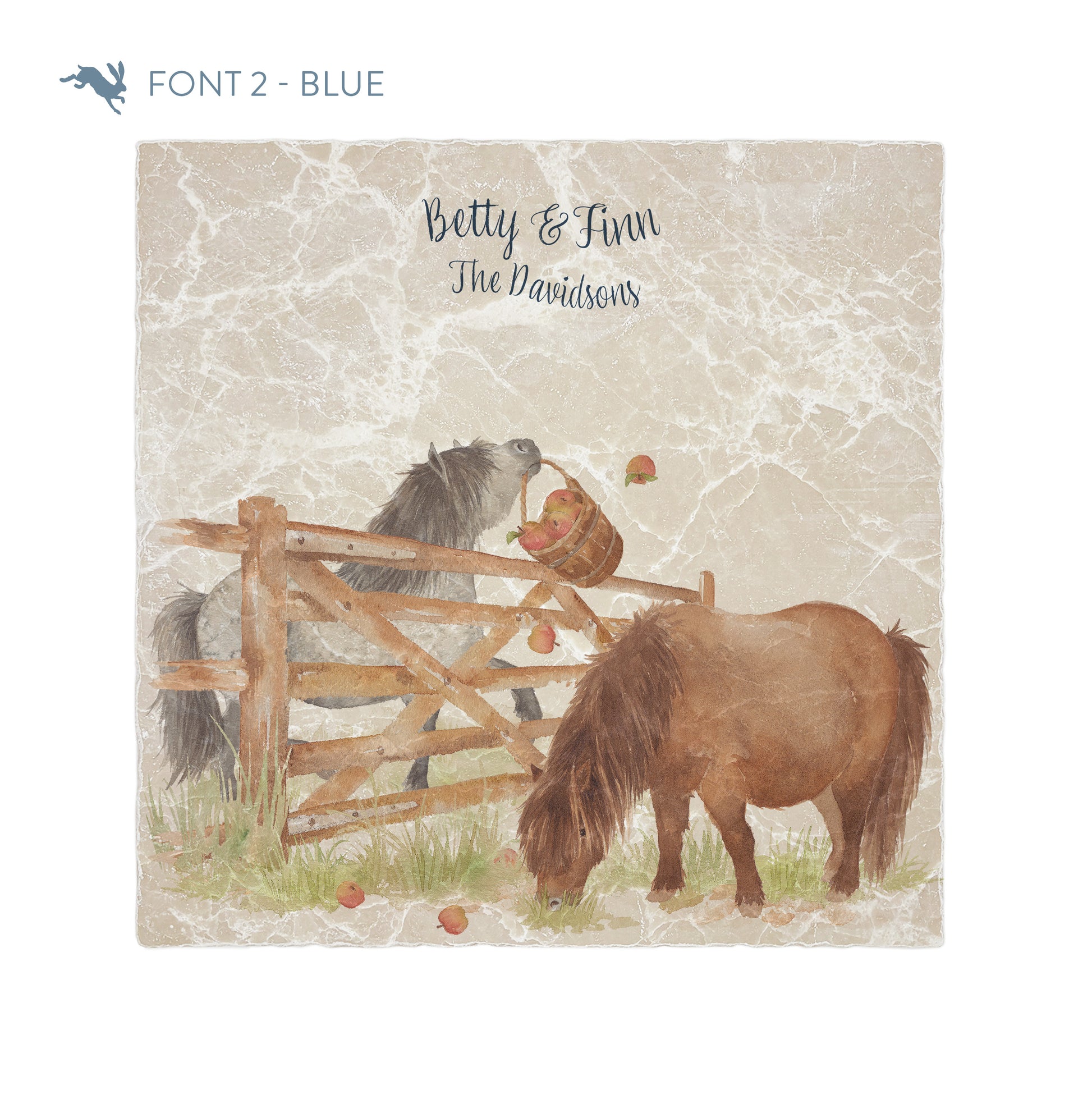 Set of 4 Personalised Countryside Animal Placemats and Coasters