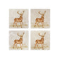 A set of 4 marble coasters featuring a noble stag roaming the highlands.