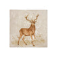 A square medium marble platter featuring a majestic stag in a watercolour style.