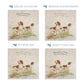 Square large marble platters with spaniel dog illustrations, showing personalised text options for special occasions.