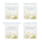 White Square personalised Wooden box with a decorative lid featuring illustrations of a Spring Flower Garden  Perfect funeral memory keepsake box, for storing ashes, order of service, flowers and capturing your loved ones things in one place