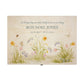 Wooden box with a decorative lid featuring illustrations of a spring Flower Garden with bees, Perfect funeral memory keepsake box, for storing ashes, order of service, flowers, Funeral Box