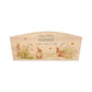 An arched wooden planter box with a watercolour design of cute bunny rabbits among spring flowers. The planter can be personalised with names and a selection of phrases for wedding, anniversary, engagement, birthday or new home gifts.