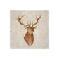 A square medium marble platter featuring a watercolour portrait of a majestic stag.