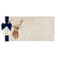 A marble sharing platter featuring a watercolour portrait of a majestic stag. A unique handmade gift, finished with a blue ribbon.