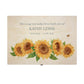 Wooden box with a lid featuring an illustration with sunflowers Perfect funeral memory keepsake box, for storing ashes, order of service, flowers, pictures. 