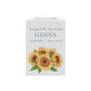 wooden cuboid luxury tealight holder with gorgeous personalised options . Each product is lovingly designed, handmade with our Countryside inspired watercolour designs. This design features a Sunflowers,  unique designs to remember a loved on, great for memorial occasions 
