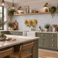Hand-finished marble mural inspired by the English rural landscape featuring Sunflowers