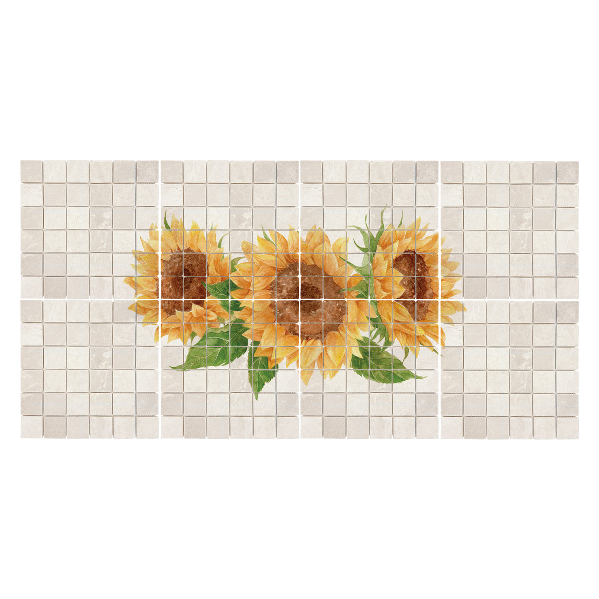Mosaic Sunflower Designer Mural