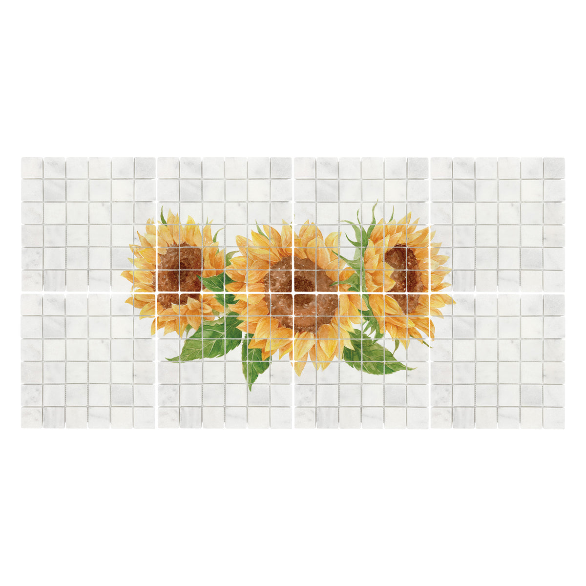 Mosaic Sunflower Designer Mural