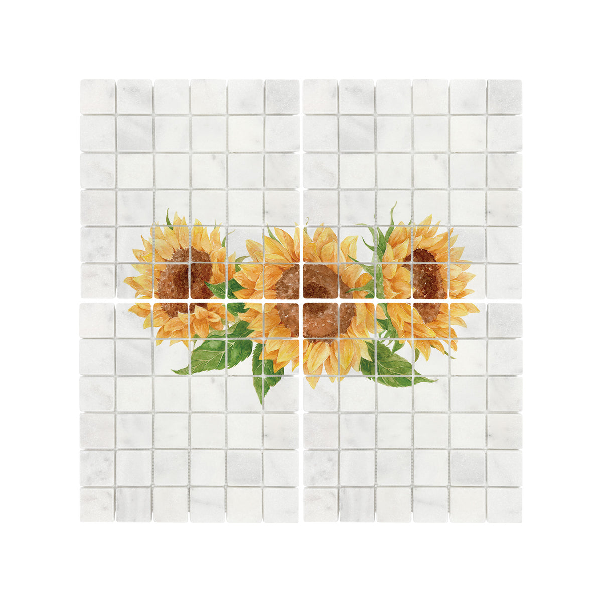 Mosaic Sunflower Designer Mural