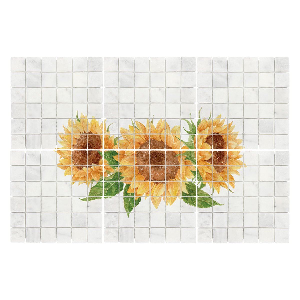 Mosaic Sunflower Designer Mural