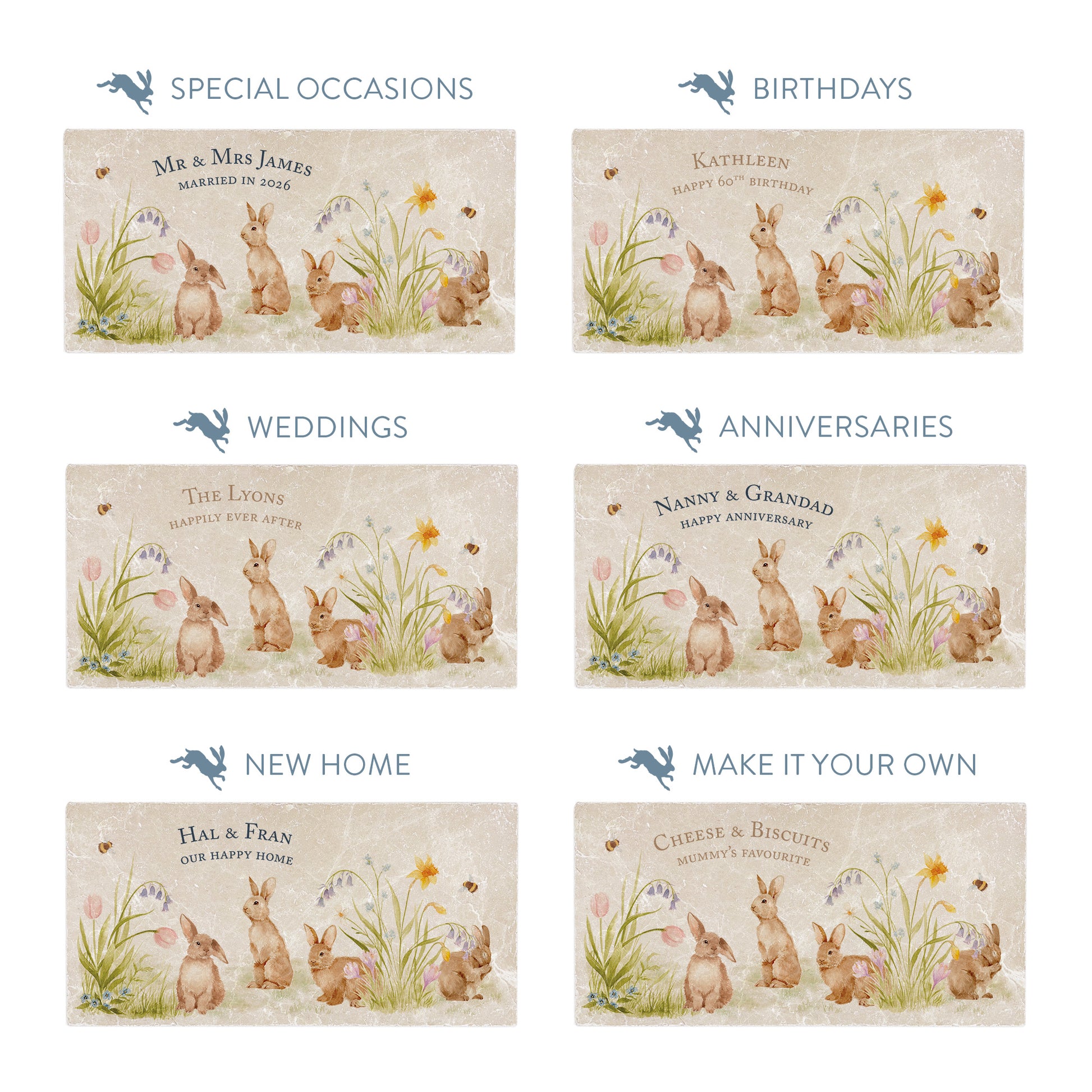Spring has arrived in the garden, this platter features beautiful bunnies playing in the garden with the most beautiful spring flowers.  