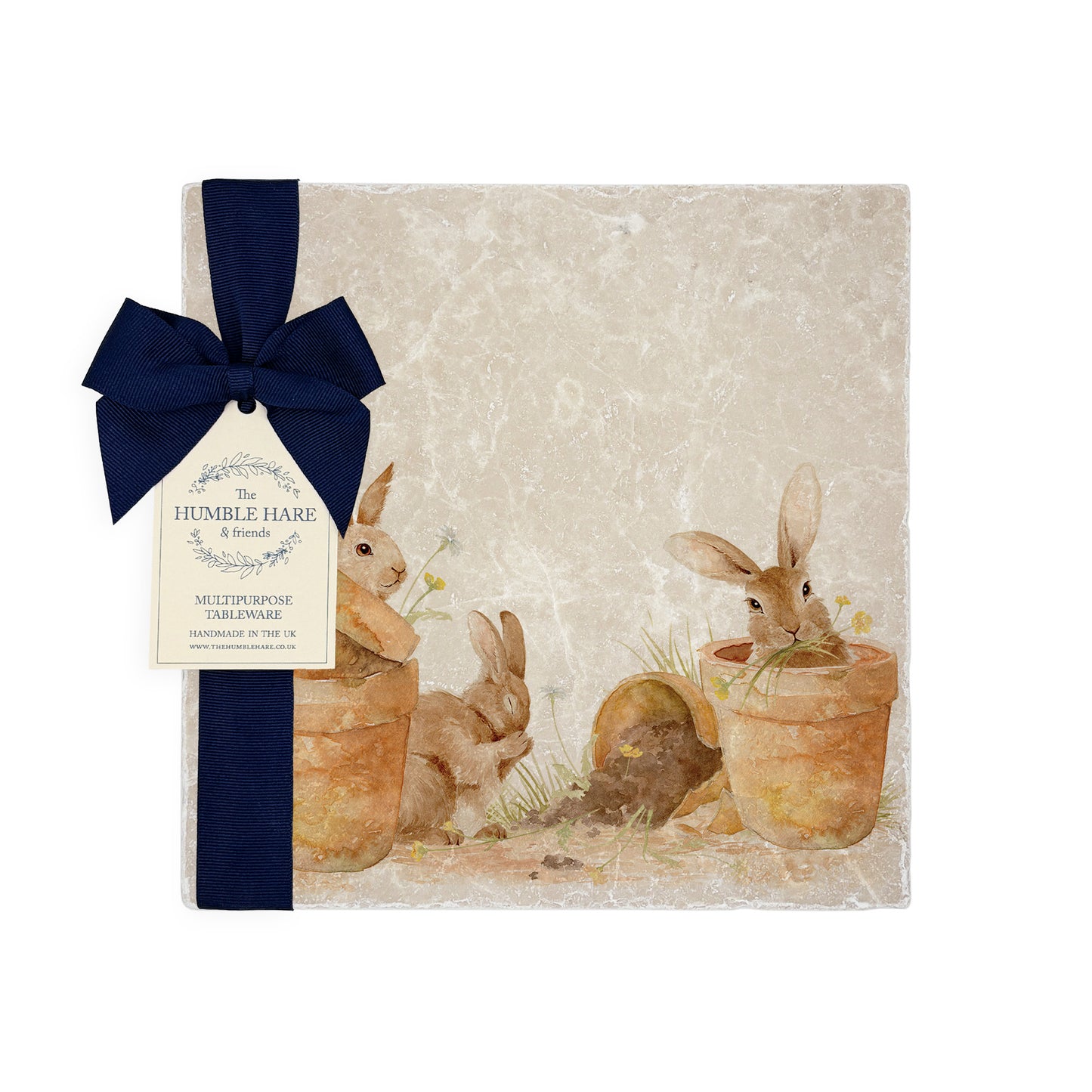 This design features our cheeky bunny rabbits hiding and nibbling away in pots. The perfect gift for the bunny lover. 