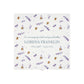 White Square personalised Wooden box with a decorative lid featuring illustrations of Busy Bees in Lavender bee Perfect funeral memory keepsake box, for storing ashes, order of service, flowers and capturing your loved ones things in one place.
