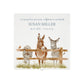 White Square personalised Wooden box with a decorative lid featuring illustrations of Donkeys and a little Robin lined up along a fence line. Perfect funeral memory keepsake box, for storing ashes, order of service, flowers and capturing your loved ones things in one place