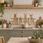Decorative Donkey marble statement Watercolour mural inspired by the Great British countryside