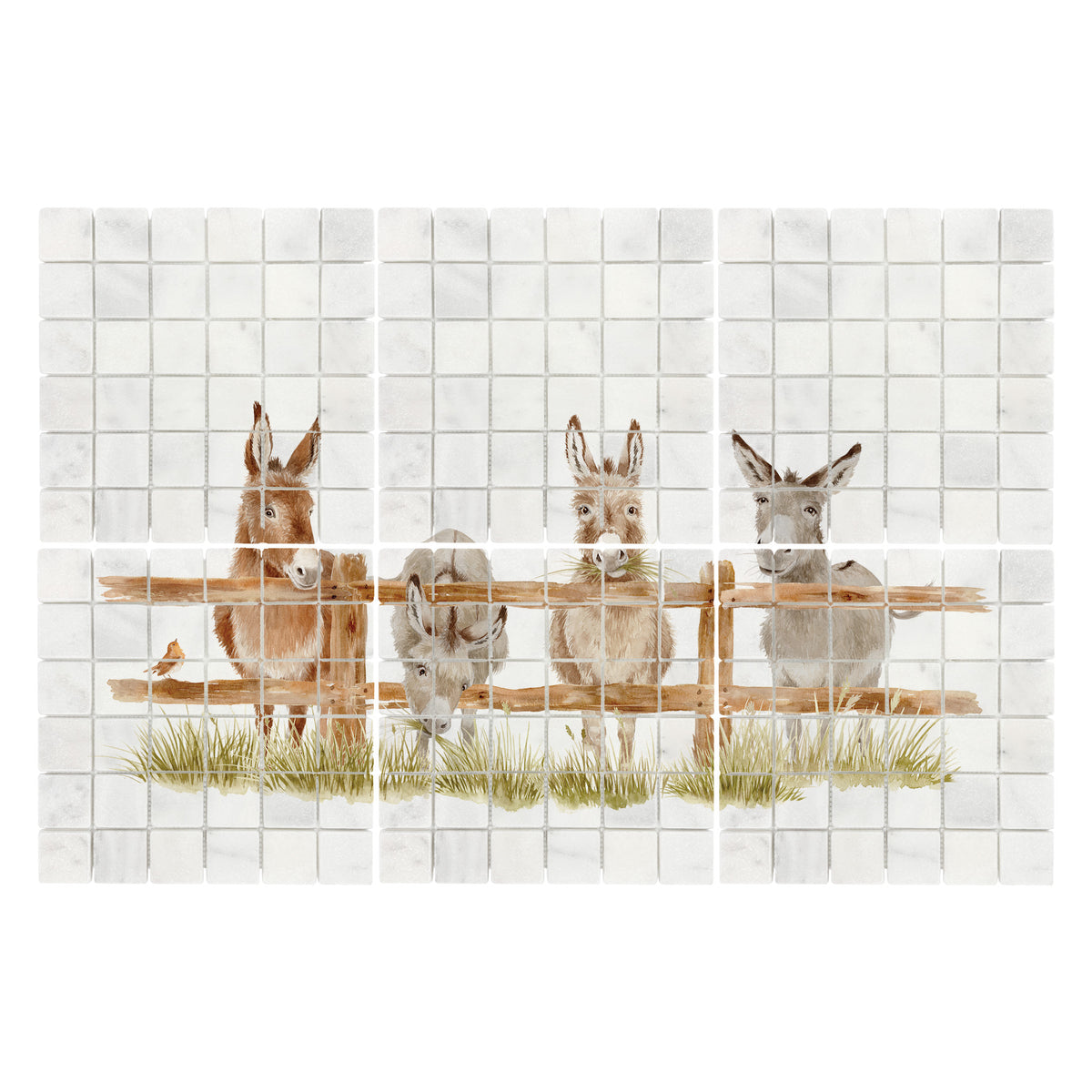 Mosaic Donkey Designer Mural