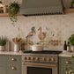 Luxury marble kitchen marble mural featuring a picturesque British countryside landscape, featuring Mallards