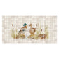 Luxury marble kitchen marble mural featuring a picturesque British countryside landscape, featuring Mallards