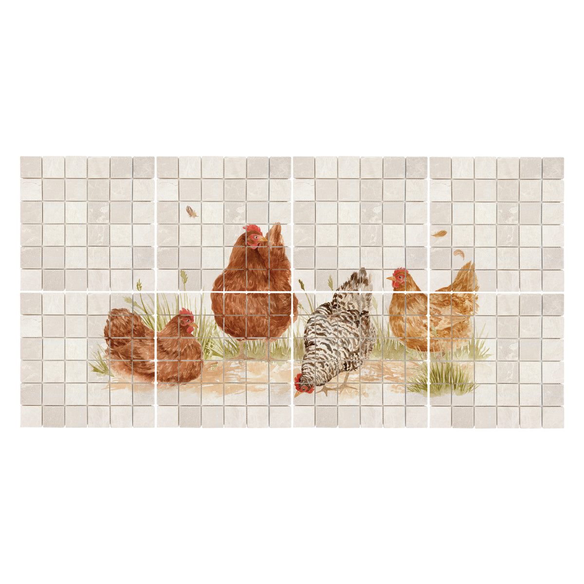 Handcrafted decorative marble mural inspired by the beauty of the British countryside