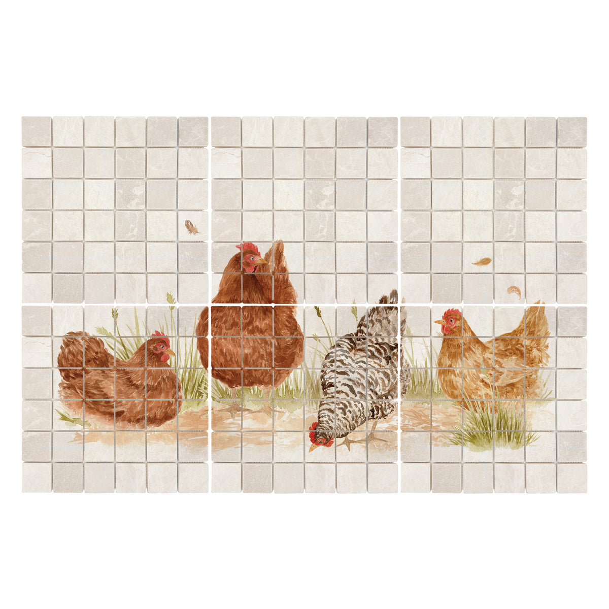 Handcrafted decorative marble mural inspired by the beauty of the British countryside