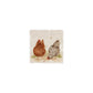 3 fat hens gossiping on the farm, the perfect watercolour wall tile. 