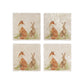 Water colour design featuring a Fox and Hare on a set of 4 coasters  Sat in a meadow style scenery. Some will question are they friend or Foe?