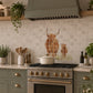 Premium marble Highland Cow mural featuring a tranquil countryside scene inspired by great British countryside.