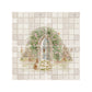 Traditional British countryside scene featured on an elegant decorative marble mural